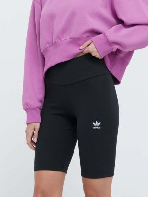 Pantaloni sport cu talie înaltă Adidas negru