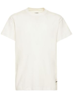 Camiseta de algodón Jil Sander blanco