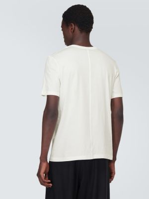 T-shirt di cotone in jersey The Row bianco
