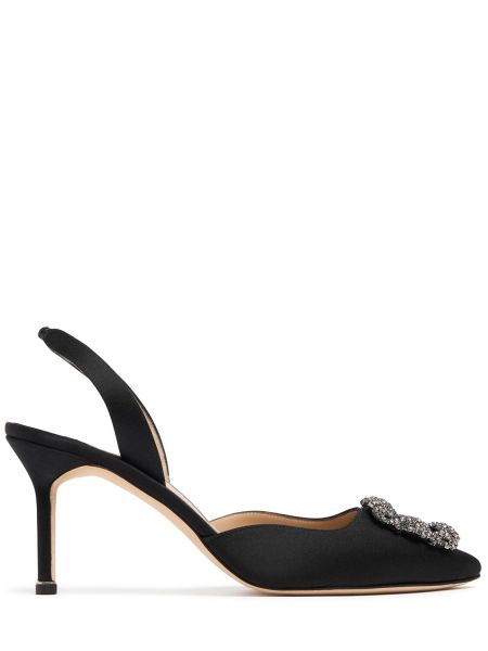 Sateng stropper pumper Manolo Blahnik svart