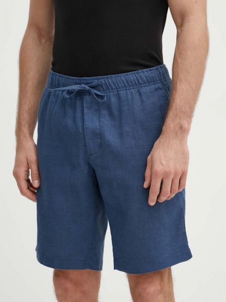 Lanene kratke hlače Tommy Hilfiger plava