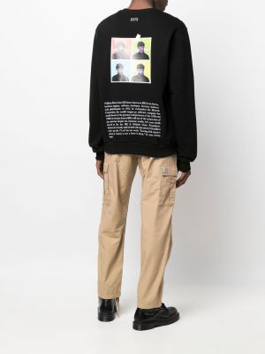 Sweatshirt aus baumwoll mit print Throwback schwarz