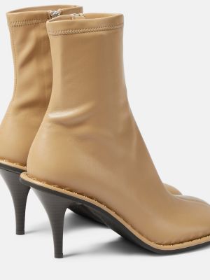Leder ankle boots aus lederimitat Stella Mccartney beige