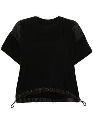 Bavlnené tričko Sacai čierna