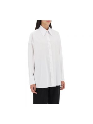 Blusa de algodón oversized Dolce & Gabbana blanco