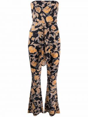 Trykt floral jumpsuit Patrizia Pepe svart