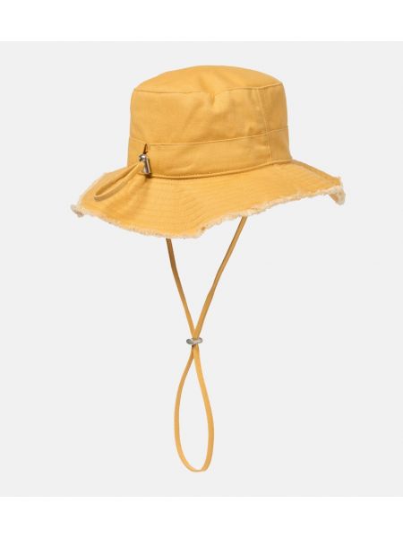 Chapeau en coton Jacquemus jaune