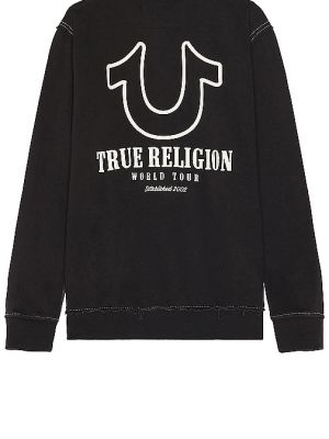 Felpa con la zip True Religion nero