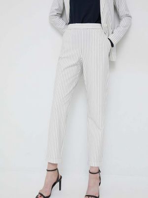 Pantaloni cu talie înaltă din poliester Pennyblack - bej
