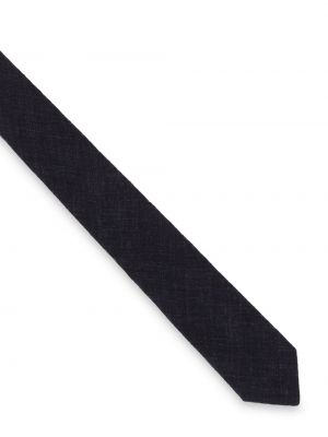 Lněná kravata Dolce & Gabbana modrá