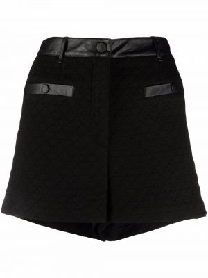 Pantalones cortos ajustados de cintura alta Pinko negro