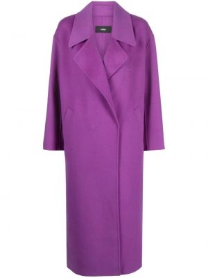 Vlněný kabát Arma fialový