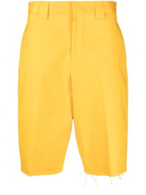 Pantaloni scurți zdrențuiți din bumbac Lanvin galben