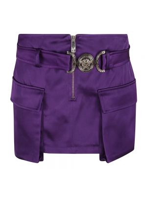 Mini spódniczka Versace fioletowa