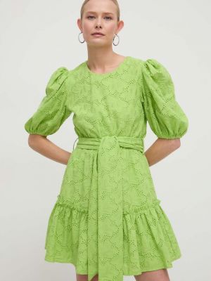 Sukienka mini bawełniana Silvian Heach zielona