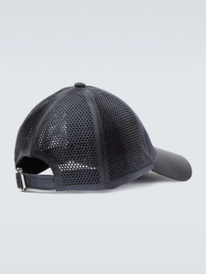 Cappello con visiera di pelle Givenchy grigio