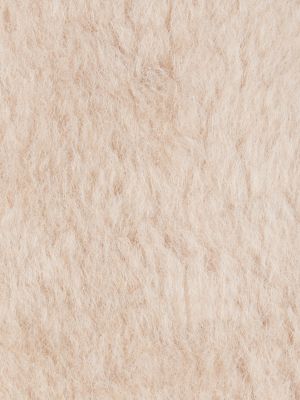 Шелковые шерстяные перчатки из альпаки Max Mara бежевые