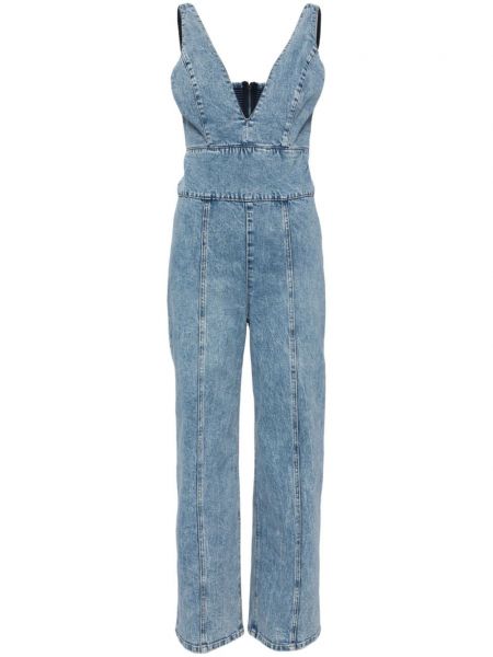 Denim jumpsuit Alice + Olivia blå