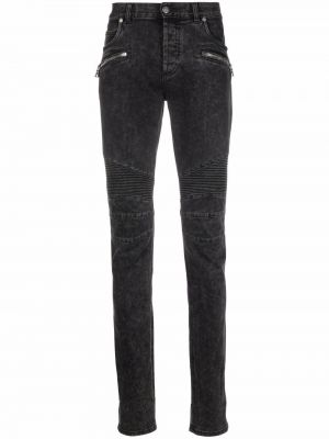 Slank skinny jeans Balmain svart