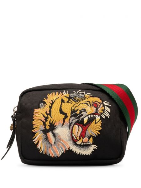 Taška přes rameno s výšivkou s tygřím vzorem Gucci Pre-owned