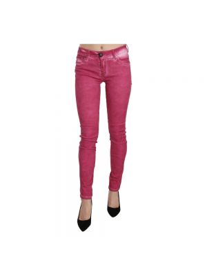 Jeansy skinny z wysoką talią Dolce And Gabbana różowe