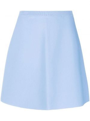 Áčková sukně s vysokým pasem z nylonu Theory - modrá