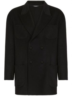 Kasmír kabát Dolce & Gabbana fekete