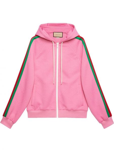 Jacquard jersey zip lang jakke Gucci rosa