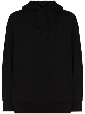 Sudadera con capucha con estampado Y-3 negro