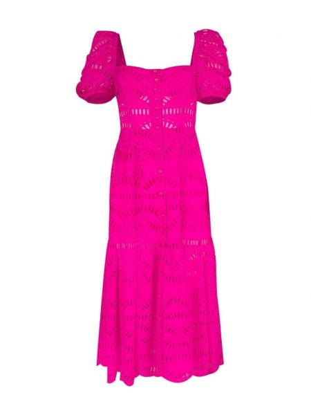 Haftowana sukienka długa Charo Ruiz Ibiza różowa