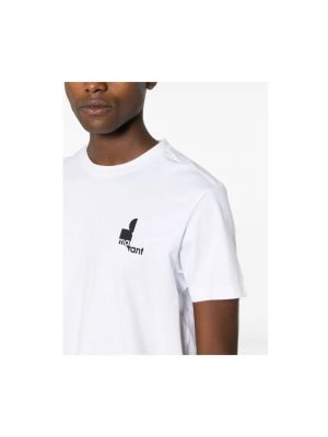 Camiseta de algodón con estampado Isabel Marant blanco