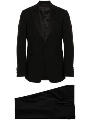 Vlněný oblek Lardini černý