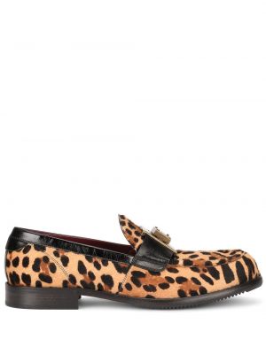 Pantofi loafer cu imagine cu model leopard Dolce & Gabbana