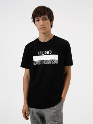 Camiseta manga corta Hugo negro