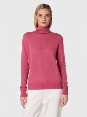 Sweter Tommy Hilfiger różowy