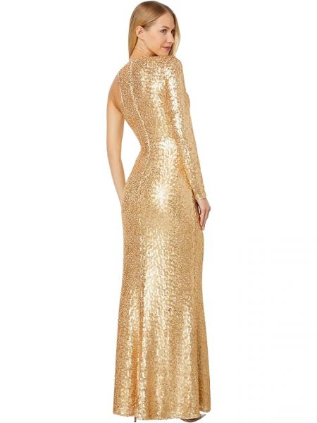 Вечернее платье с пайетками Bcbgmaxazria золотое