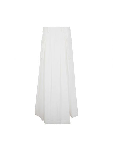Biała długa spódnica Alberta Ferretti