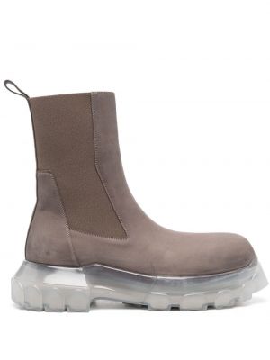 Leder chelsea boots Rick Owens grau