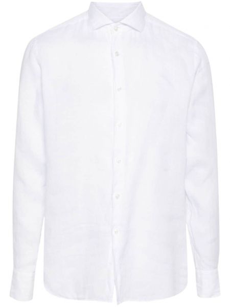 Λινό πουκάμισο Xacus λευκό