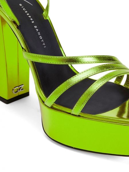Sandali di pelle Giuseppe Zanotti Design verde