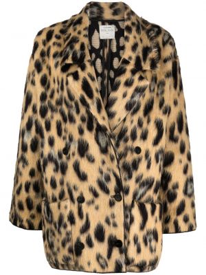 Leopard trykt lang blazer Forte_forte