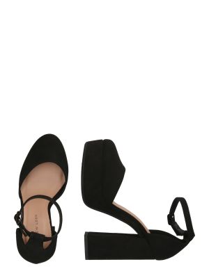 Полуотворени обувки с ток с отворена пета New Look черно