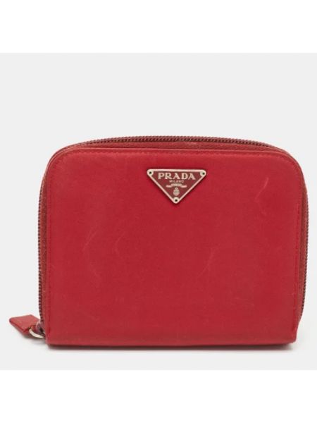 Nylonowy portfel Prada Vintage czerwony
