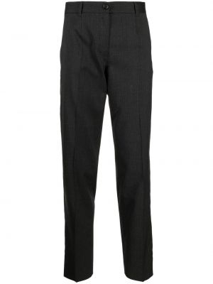 Pruhované slim fit nohavice Dolce & Gabbana čierna