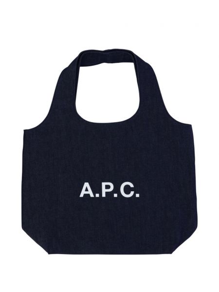 Τσάντα shopper A.p.c. μπλε