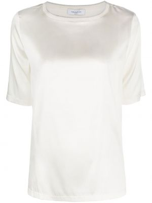 T-shirt en soie Fabiana Filippi blanc
