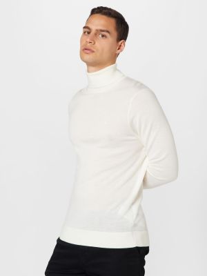 Пуловер slim Calvin Klein бяло