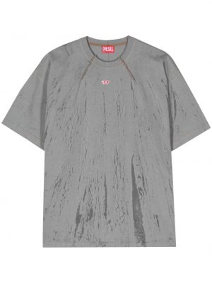 T-shirt plissé Diesel gris
