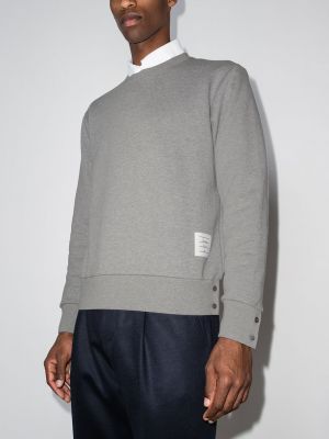 Dryžuotas medvilninis džemperis Thom Browne pilka