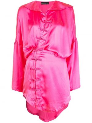 Коктейлна рокля с копчета Lisa Von Tang розово